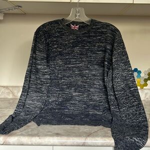 Mens soul of london sweater blue white and grey design